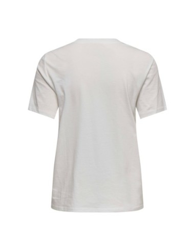 Only T-shirt femme beige coton bio