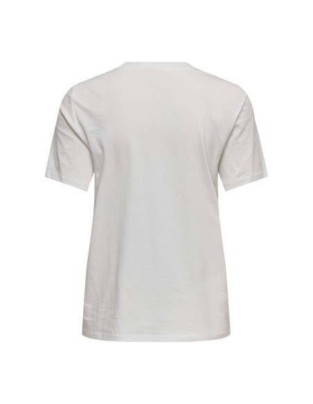 Only T-shirt femme beige coton bio