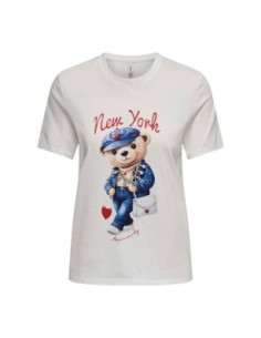 Only T-shirt femme blanc coton bio