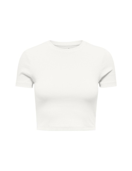 Only T-shirt femme beige coton bio