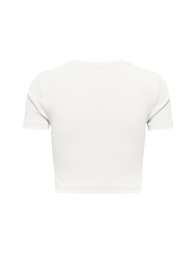 Only T-shirt femme beige coton bio