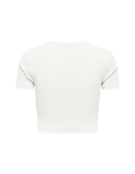 Only T-shirt femme beige coton bio