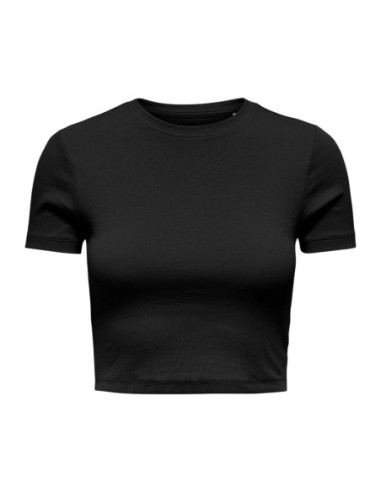Only T-shirt femme noir coton bio