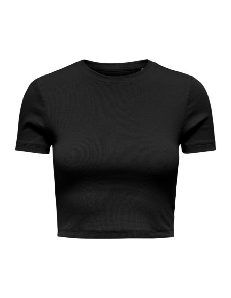 Only T-shirt femme noir coton bio