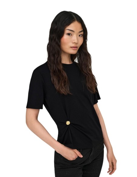 Only T-shirt femme noir fluide