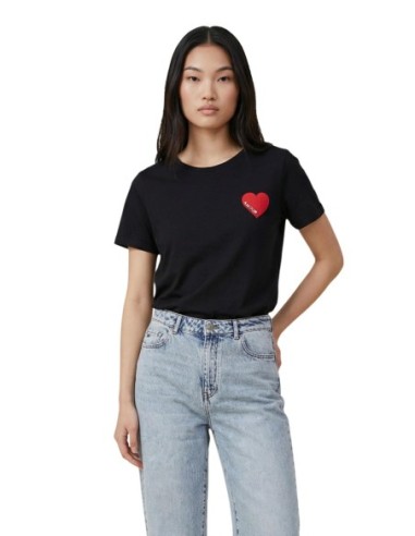 Only T-shirt femme noir coton