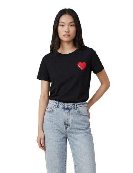 Only T-shirt femme noir coton