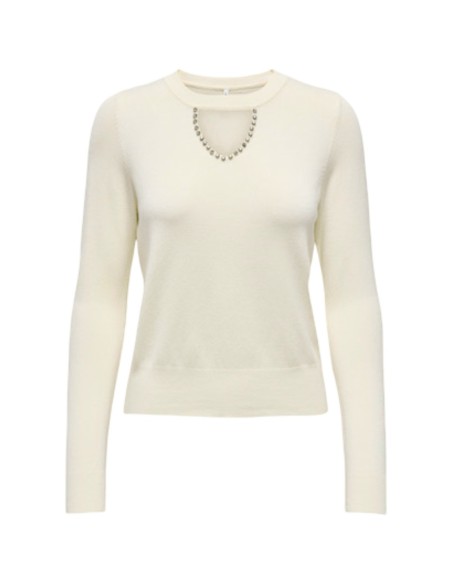 Only Pull femme beige viscose