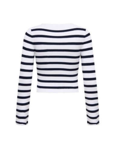 Only Pull femme blanc rayé