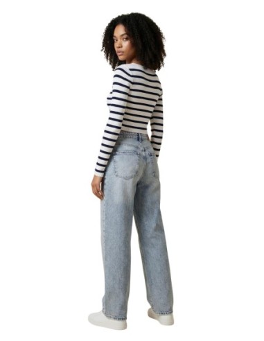 Only Pull femme blanc rayé