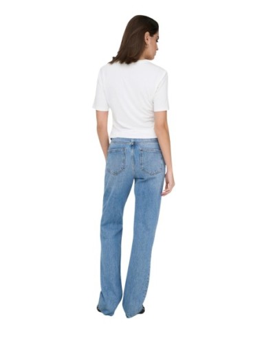 Only T-shirt femme beige fluide