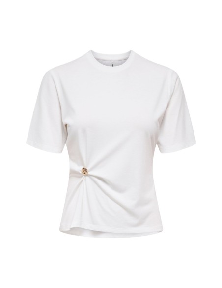 Only T-shirt femme beige fluide