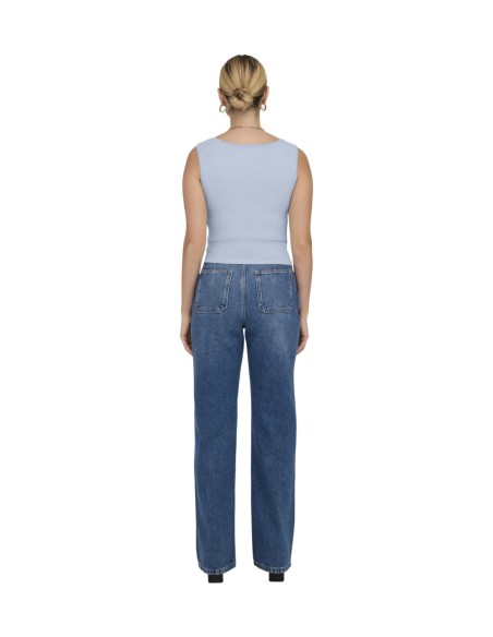 Only Débardeur femme bleu azur