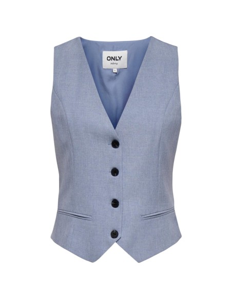 Only Gilet femme bleu azur