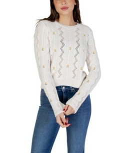 Only Pull femme blanc floral