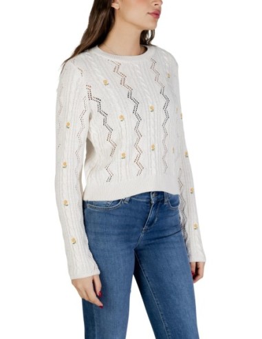 Only Pull femme blanc floral