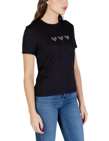 Only T-shirt femme noir coton bio