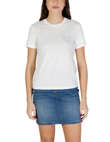 Only T-shirt femme blanc coton bio