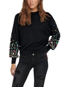 Only Sweat femme noir floral