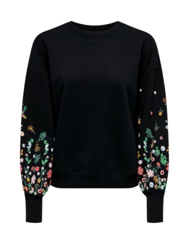 Only Sweat femme noir floral
