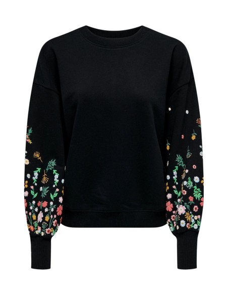 Only Sweat femme noir floral