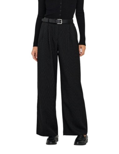 Only Pantalon femme noir rayures