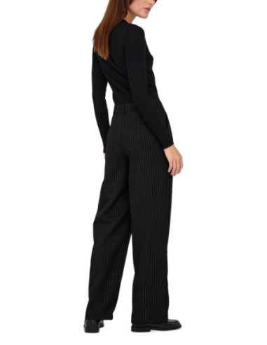 Only Pantalon femme noir rayures