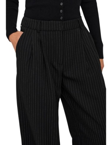 Only Pantalon femme noir rayures