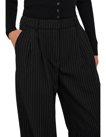 Only Pantalon femme noir rayures