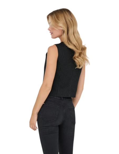 Only Gilet femme noir rayé
