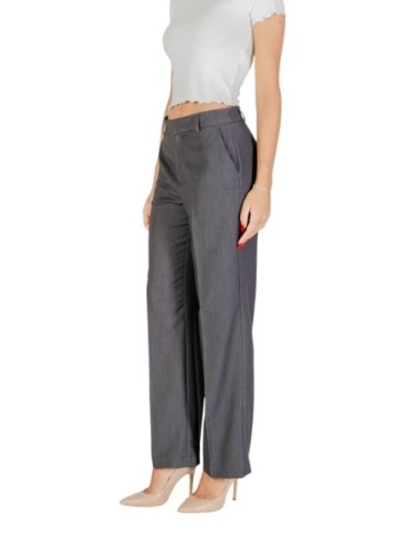 Only Pantalon femme gris confortable