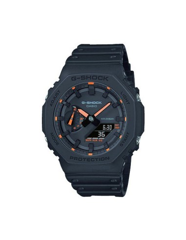 Montre Homme Casio G-Shock OAK - NEON ORANGE INDEX Noir (Ø 45 mm)