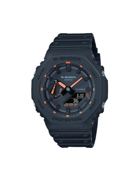 Montre Homme Casio G-Shock OAK - NEON ORANGE INDEX Noir (Ø 45 mm)