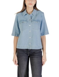 Only Chemise femme bleu azur