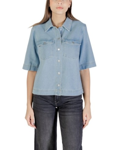 Only Chemise femme bleu azur