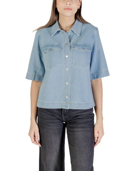 Only Chemise femme bleu azur