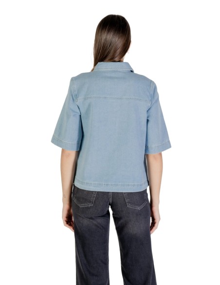 Only Chemise femme bleu azur