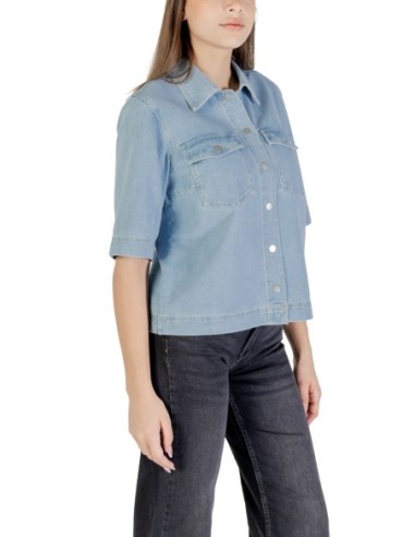 Only Chemise femme bleu azur