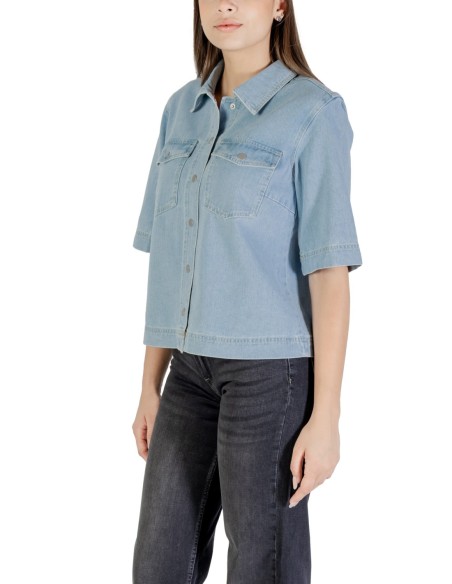 Only Chemise femme bleu azur