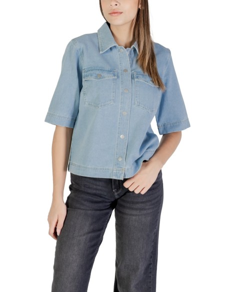 Only Chemise femme bleu azur