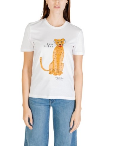 Only T-shirt femme blanc coton bio