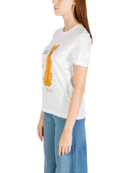 Only T-shirt femme blanc coton bio