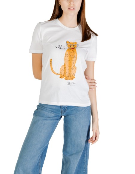 Only T-shirt femme blanc coton bio