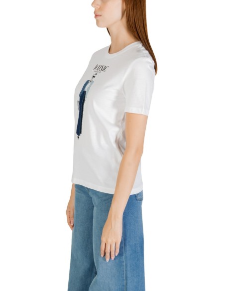 Only T-shirt femme blanc imprimé