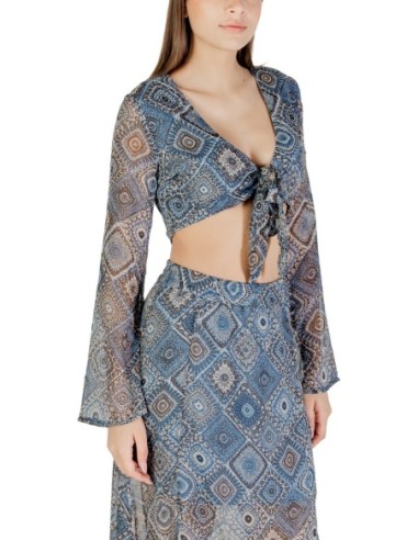 Only Top femme bleu imprimé