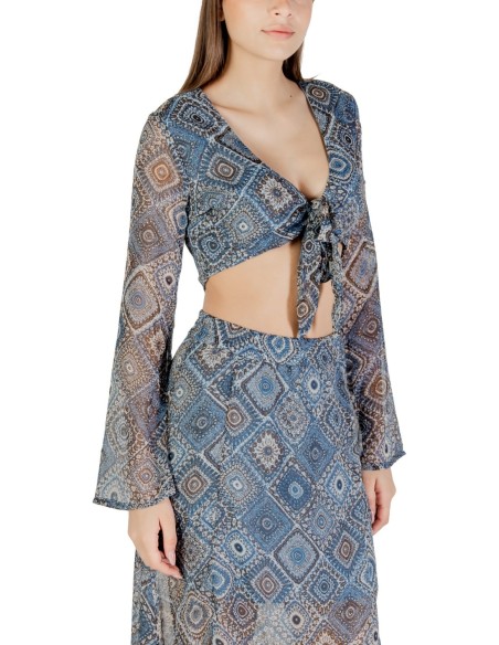 Only Top femme bleu imprimé