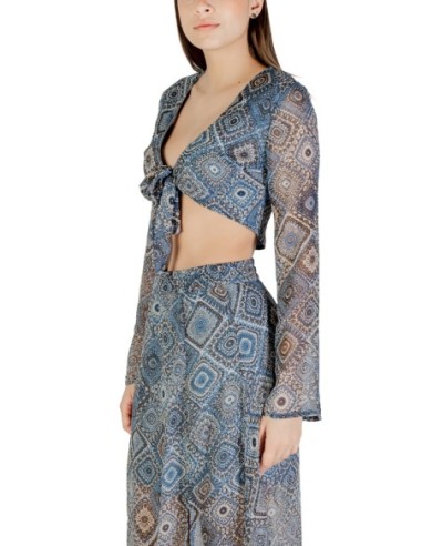 Only Top femme bleu imprimé