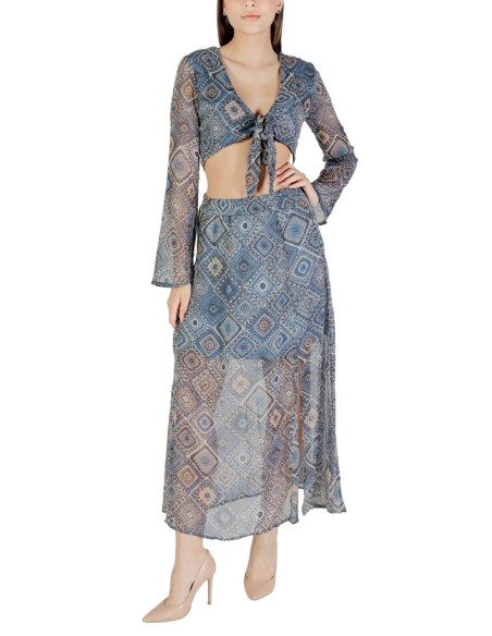 Only Top femme bleu imprimé