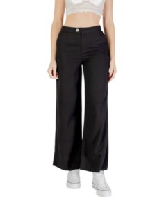 Only Pantalon femme noir lin