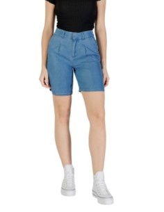 Only Short femme bleu lyocell